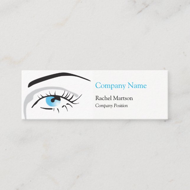Beauty Blue Eye and Lashes Mini Business Card (Front)