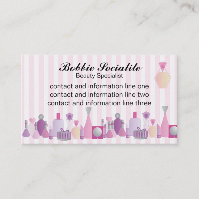 Beauty Bottles Business Card (Front)