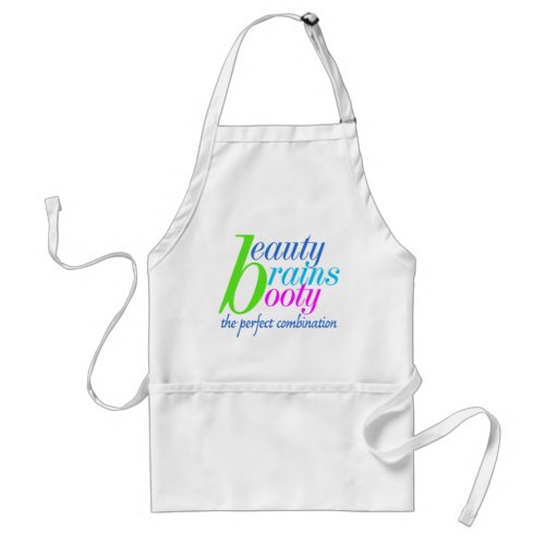 Beauty Brains Booty Adult Apron