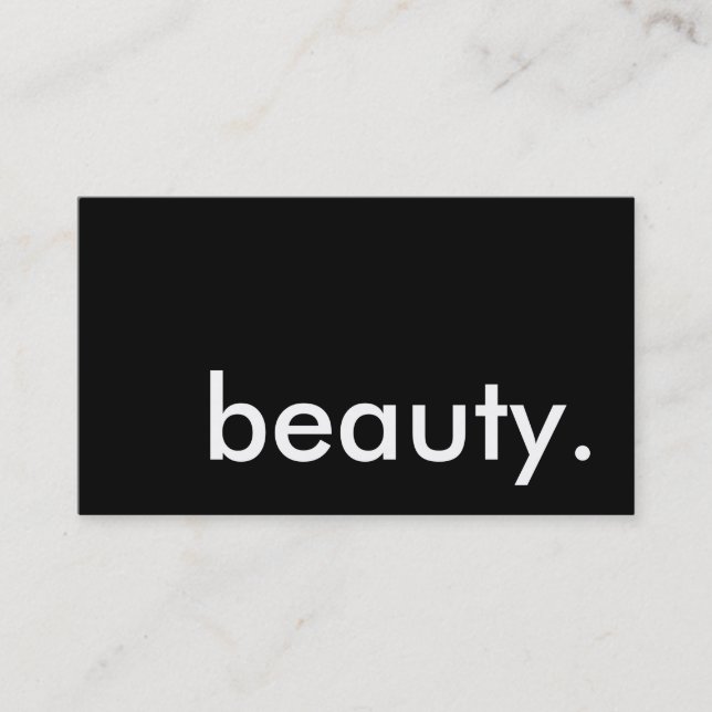 beauty. business card (Front)
