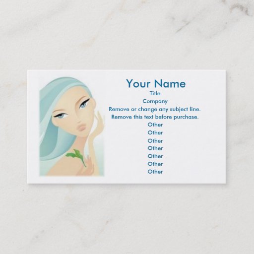 Customizable Beauty Business Card custom template