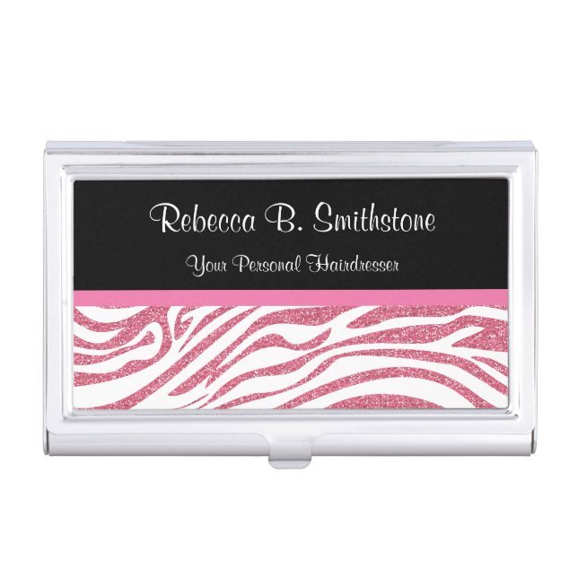 Beauty Business Card Holder Zebra (Front)