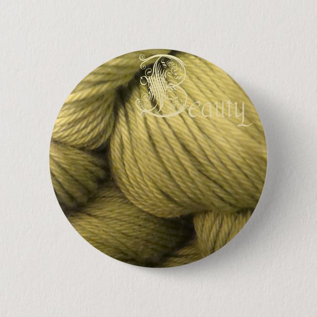 beauty button, green silk button (Front)