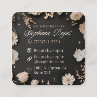 Beauty By Steph R Custom Ordered Square Business C Card