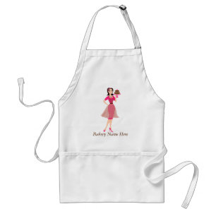 Beauty Cake WIth Rose Adult Apron