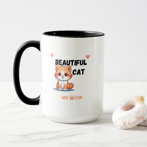 Beauty cat meaw mug