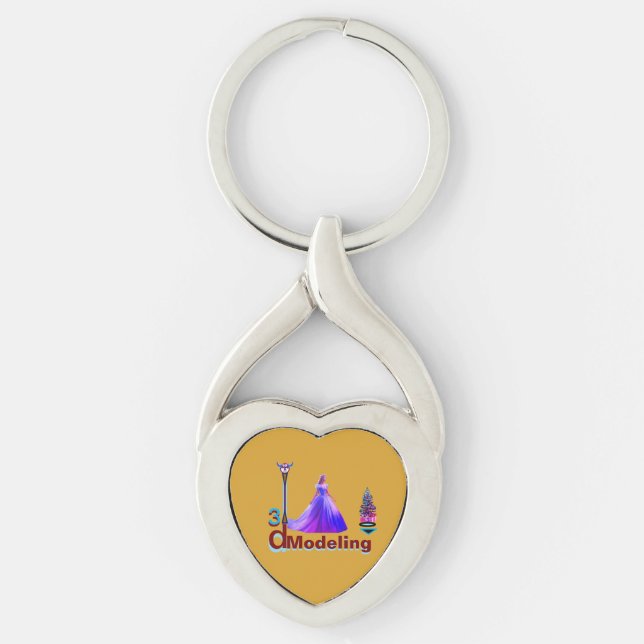 Beauty Cinderella 3D Modelling -  Keychain (Front)