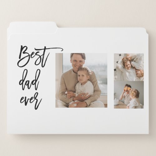Beauty Collage Photo Best Dad Ever Gift File Folder