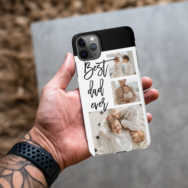 Beauty Collage Photo Best Dad Ever Gift iPhone Case (Creator Uploaded)