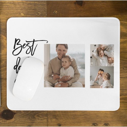 Beauty Collage Photo Best Dad Ever Gift Mouse Pad