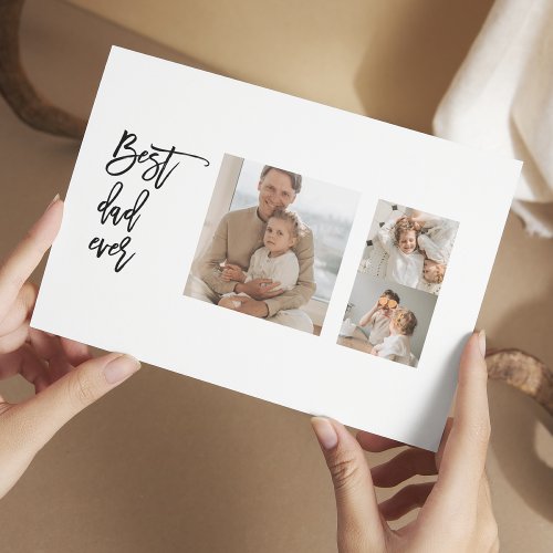 Beauty Collage Photo Best Dad Ever Gift Postcard
