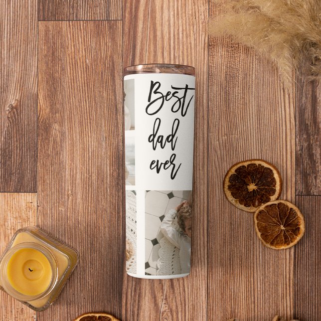 Beauty Collage Photo Best Dad Ever Gift Thermal Tumbler (Creator Uploaded)