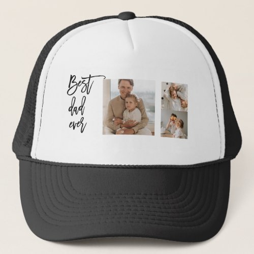 Beauty Collage Photo Best Dad Ever Gift Trucker Hat