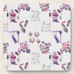 Beauty Comes From The Inside Pattern Beverage Coaster