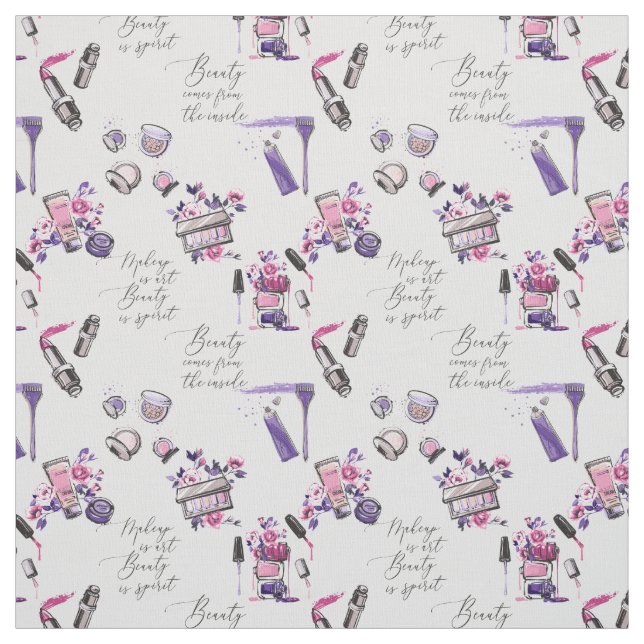 Beauty Comes From The Inside Pattern Fabric (Swatch)