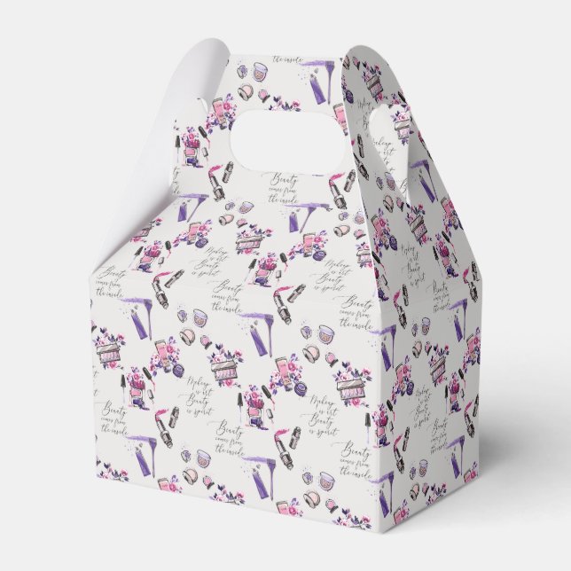 Beauty Comes From The Inside Pattern Favor Boxes (Front Side)