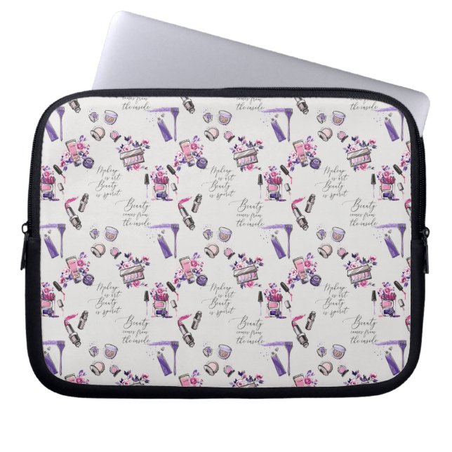 Beauty Comes From The Inside Pattern Laptop Sleeve (Front)