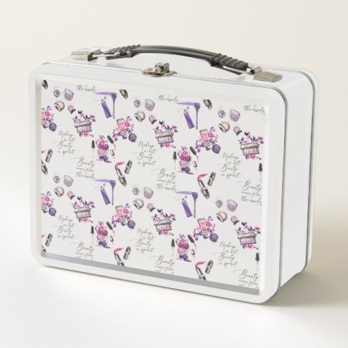 Beauty Comes From The Inside Pattern Metal Lunch Box