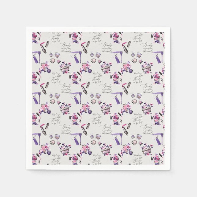 Beauty Comes From The Inside Pattern Napkins (Front)