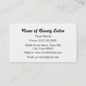 Beauty Consultant Classy Red Black Hair Salon Business Card (Back)