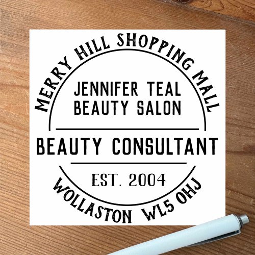 Beauty Consultant Rubber Stamp