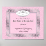 Beauty Diploma Certificate Of Completion Pink Poster at Zazzle