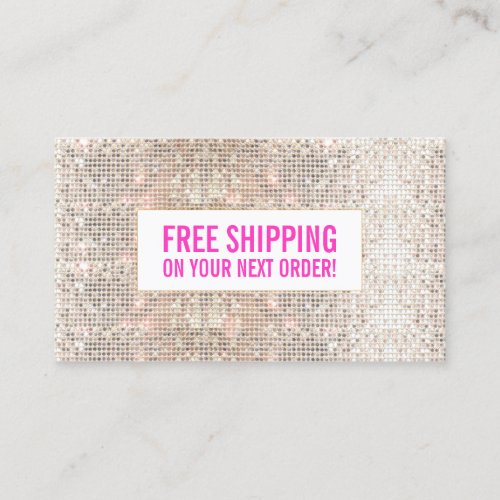 Beauty Discount Coupon Silver Sequins Pink