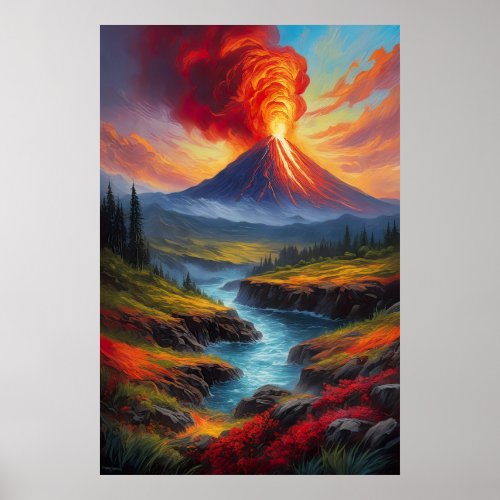 Beauty Disturbed by Volcanic Awakening Poster