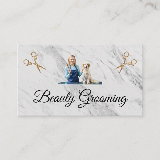 Beauty Dog Groomer | Animal Care Business Card (Front)