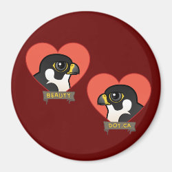 Beauty & Dot.Ca Hearts Round Magnet