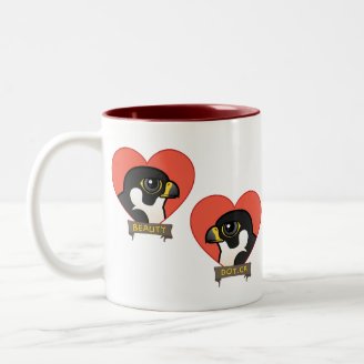 Beauty & Dot.Ca Hearts Two-Tone Mug
