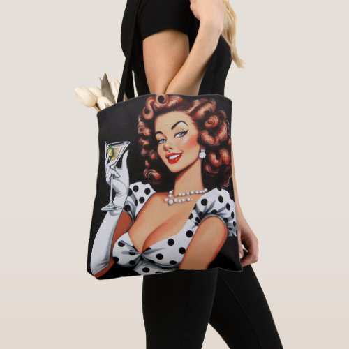 Beauty Drink Pin Up Tote Bag
