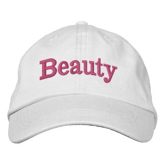 Beauty embroided caps and hats, pink and white