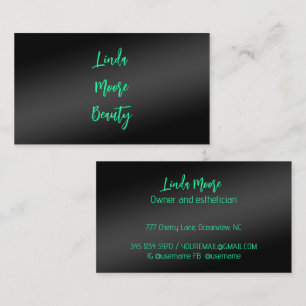 Beauty Esthetician Business Card
