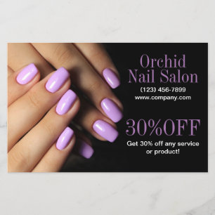 Beauty Esthetician Manicure Nail Salon Price Lists Flyer