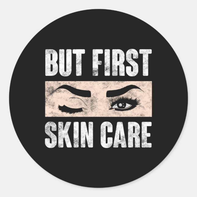 Beauty Esthetician Skin Care Classic Round Sticker (Front)