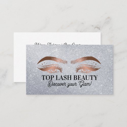 Beauty Eye Lashes  Glitter Sparkle Background Business Card