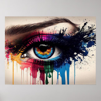 Beauty eye painted poster
