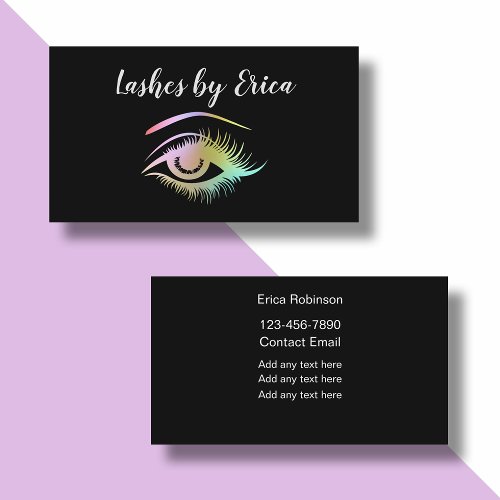 Beauty Eyelashes Theme Business Cards