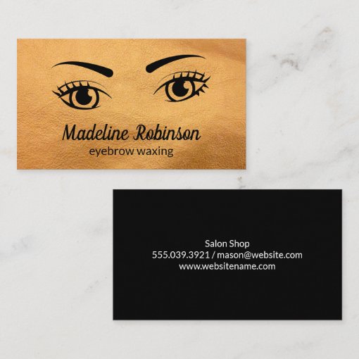 Beauty Eyes / Faux Leather Business Card Zazzle