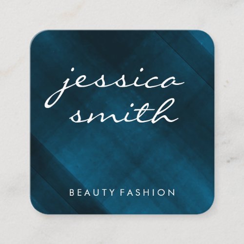 Beauty Fashion Blue Fabric Simple Square Business Card