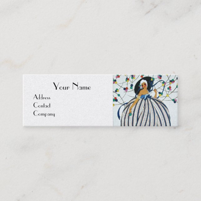 BEAUTY FASHION COSTUME DESIGNER MAKEUP ARTIST MINI BUSINESS CARD (Front)