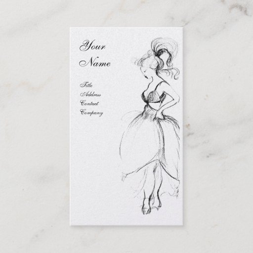 Customizable BEAUTY, FASHION DESIGNER ,black and white pearl Business Card Template