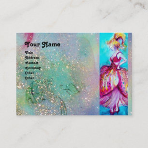 BEAUTY FASHION red pink blue green Business Card