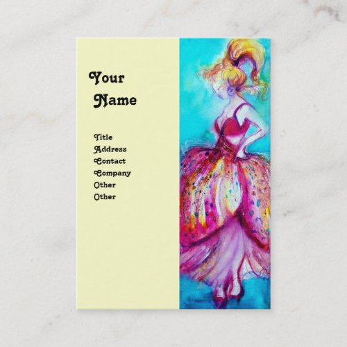 BEAUTY FASHION red pink blue green cream Business Card