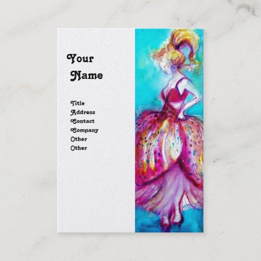 Customizable BEAUTY FASHION red pink blue green gold Business Card