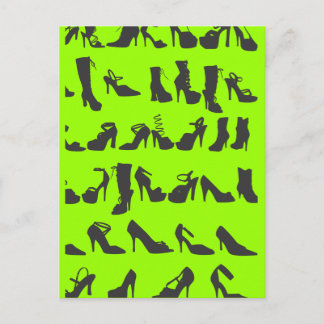 Beauty Fashion Shoes Silhouettes Postcard
