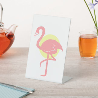 Beauty Flamingo Pedestal Sign