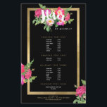 Beauty Florals Hair Stylist Black Flyer<br><div class="desc">Coordinates with the Beauty Florals Hair Stylist Black Business Card Template by 1201AM. A beautiful and chic design motif featuring a colorful bouquet of flowers peaks out from behind the word "Hair". Personalized with your name underneath and framed in a faux metallic gold foil box, this is the perfect hair...</div>