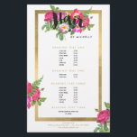 Beauty Florals Hair Stylist White Flyer<br><div class="desc">Coordinates with the Beauty Florals Hair Stylist White Business Card Template by 1201AM. A beautiful and chic design motif featuring a colorful bouquet of flowers peaks out from behind the word "Hair". Personalized with your name underneath and framed in a faux metallic gold foil box, this is the perfect hair...</div>